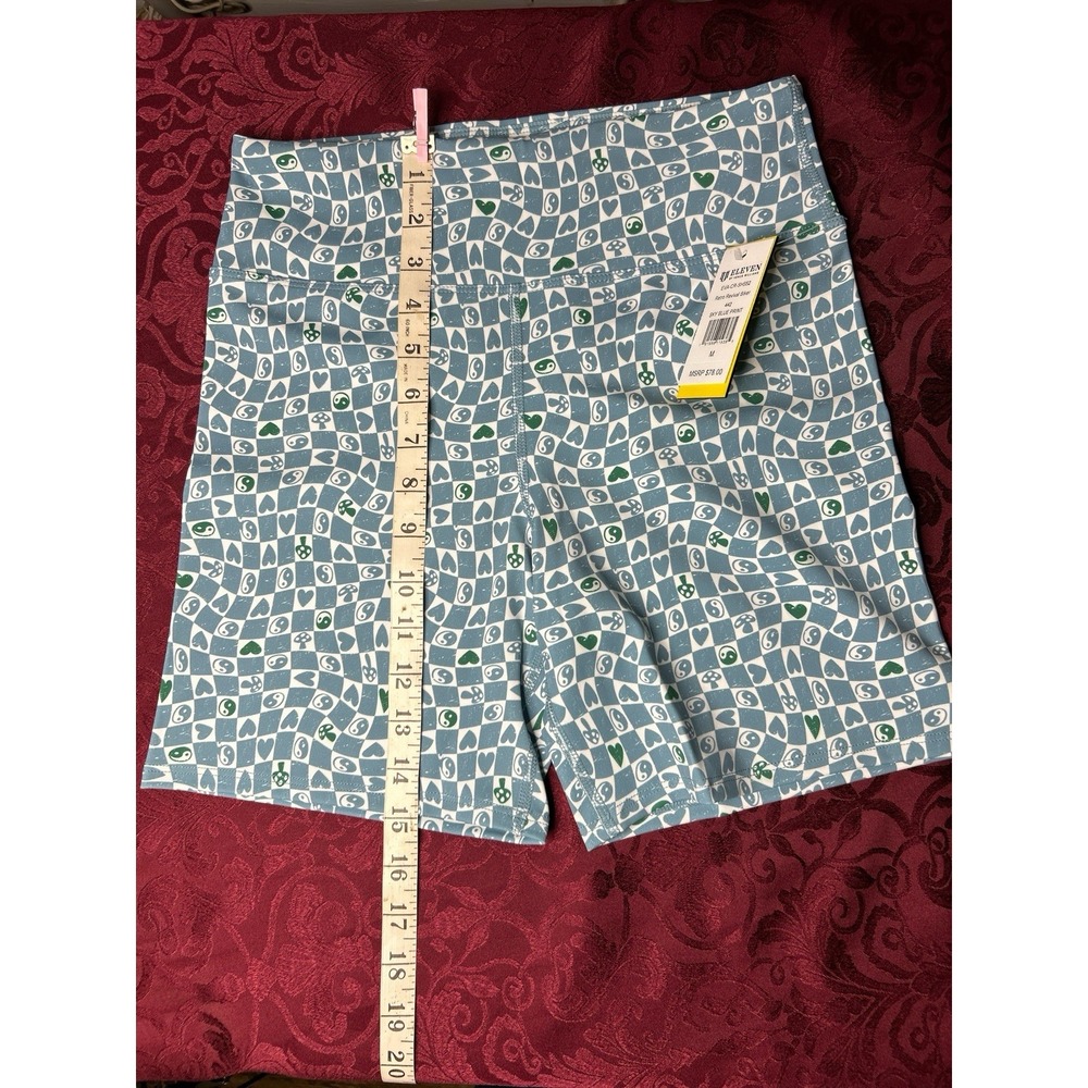 Eleven By Venus Williams Sky Blue Print Retro Revival Biker Shorts Medium- NWT - Picture 4 of 7